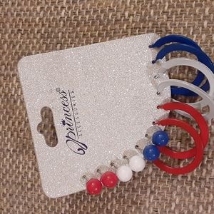 Patriotic hoops n "pearls"